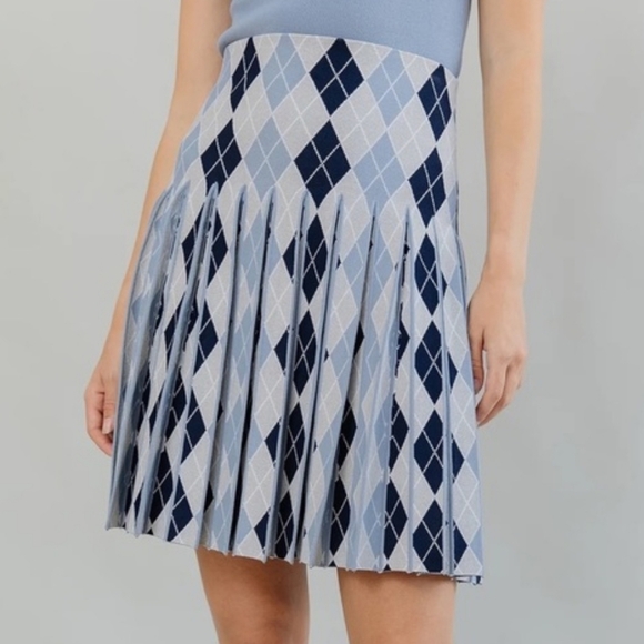 Apparallel Infinity Argyle Plaid Skirt Medium New - Picture 9 of 9